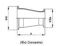 Sanitary Tri Clover Concentric Reducer