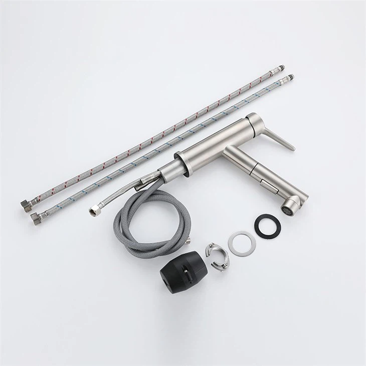 High Arc Single Handle Cold And Hot Water Mixer Pull Out Taps