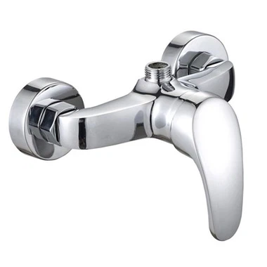 Wall Mounted Chromed Single Handle Zinc Alloy Bathroom Shower Mixer Faucet
