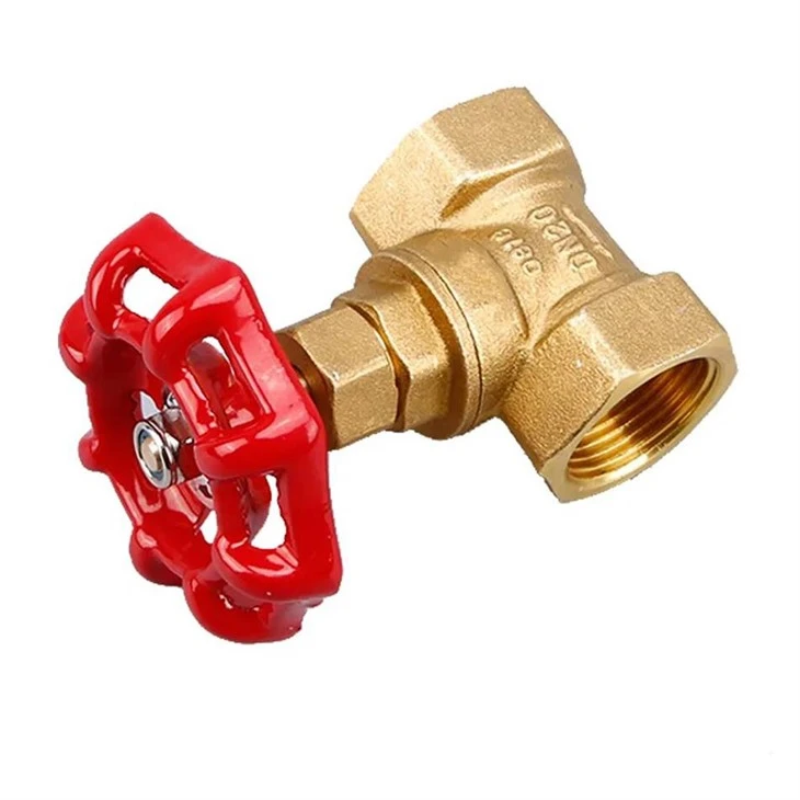 Red Handwheel Threaded Brass Globe Valve