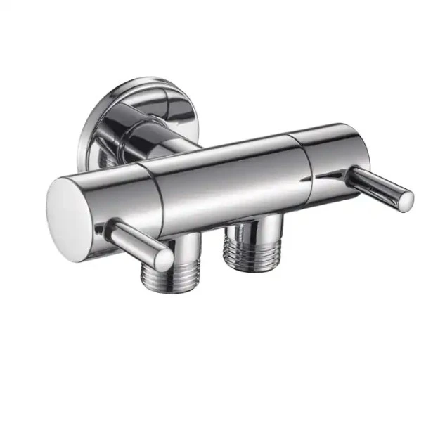 Double-Handle Dual-Use Brass Angle Valve